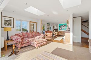 Photograph of a vibrant living room